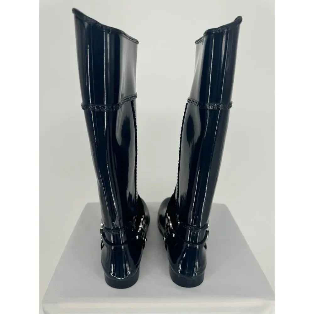 Michael Kors Fulton Harness Rain Blue Boots  Women Size 6